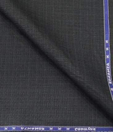 Raymond Men's Poly Viscose Unstitched Self Design Suiting Fabric (Blackish Blue)