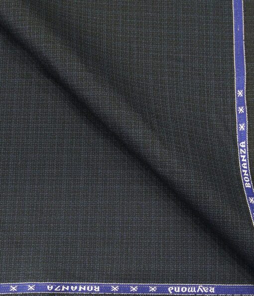 Raymond Men's Poly Viscose Unstitched Self Design Suiting Fabric (Blackish Blue)