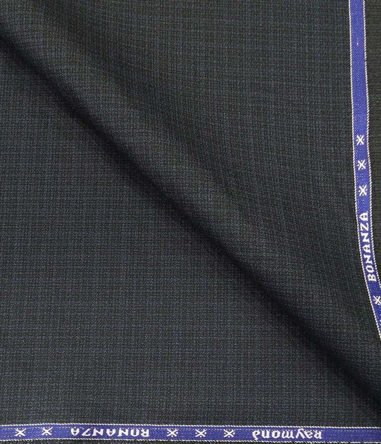 Raymond Men's Poly Viscose Unstitched Self Design Suiting Fabric (Blackish Blue)