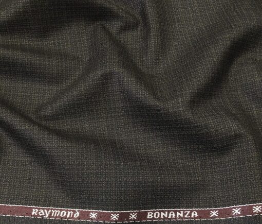 Raymond Men's Poly Viscose Unstitched Self Design Suiting Fabric (Blackish Brown)