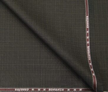 Raymond Men's Poly Viscose Unstitched Self Design Suiting Fabric (Blackish Brown)