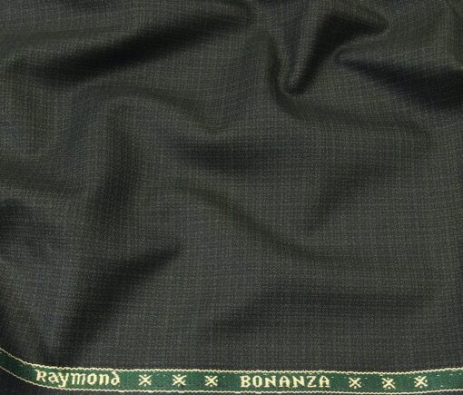 Raymond Men's Poly Viscose Unstitched Self Design Suiting Fabric (Blackish Green)