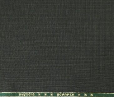 Raymond Men's Poly Viscose Unstitched Self Design Suiting Fabric (Blackish Green)