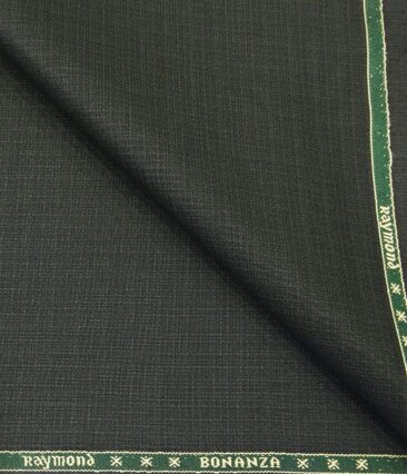 Raymond Men's Poly Viscose Unstitched Self Design Suiting Fabric (Blackish Green)