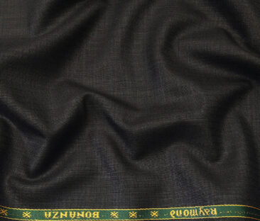 Raymond Men's Poly Viscose Unstitched Self Design Suiting Fabric (Black)