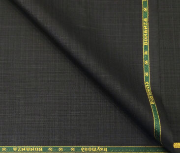 Raymond Men's Poly Viscose Unstitched Self Design Suiting Fabric (Black)