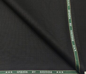 Raymond Men's Poly Viscose Unstitched Self Design Suiting Fabric (Black)