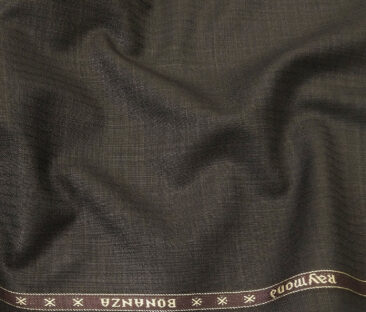 Raymond Men's Poly Viscose Unstitched Self Design Suiting Fabric (Brown)