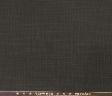 Raymond Men's Poly Viscose Unstitched Self Design Suiting Fabric (Brown)