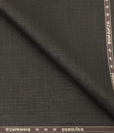 Raymond Men's Poly Viscose Unstitched Self Design Suiting Fabric (Brown)