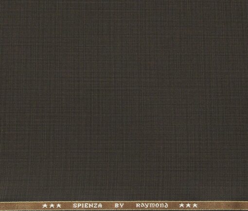 Raymond Men's Poly Viscose Unstitched Self Design Suiting Fabric (Brown)