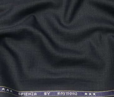 Raymond Men's Poly Viscose Unstitched Self Design Suiting Fabric (Dark Blue)