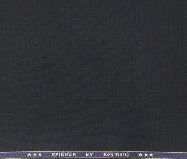Raymond Men's Poly Viscose Unstitched Self Design Suiting Fabric (Dark Blue)