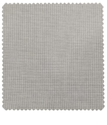 Raymond Men's Poly Viscose Unstitched Micro Checks Suiting Fabric (Light Grey)