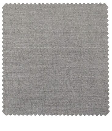 Raymond Men's Poly Viscose Unstitched Checks Suiting Fabric (Light Grey)