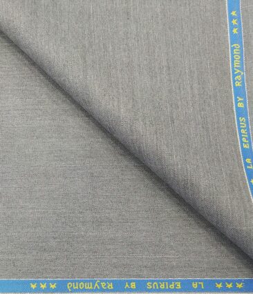 Raymond Men's Poly Viscose Unstitched Checks Suiting Fabric (Light Grey)