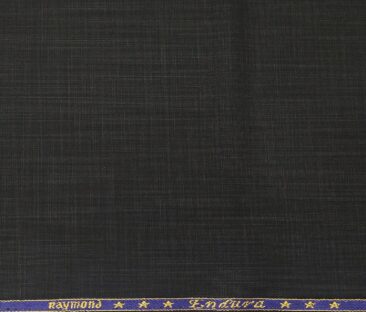 Raymond Men's Poly Viscose Unstitched Self Suiting Fabric (Black)