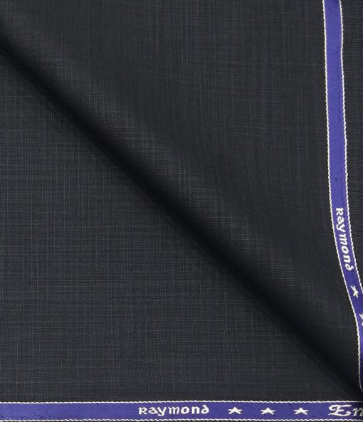 Raymond Men's Poly Viscose Unstitched Self Suiting Fabric (Blue)