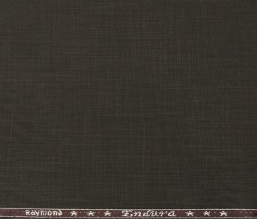 Raymond Men's Poly Viscose Unstitched Self Suiting Fabric (Brown)