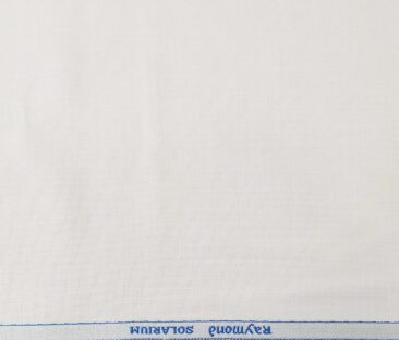 Raymond Men's Poly Viscose Unstitched Self Suiting Fabric (White)