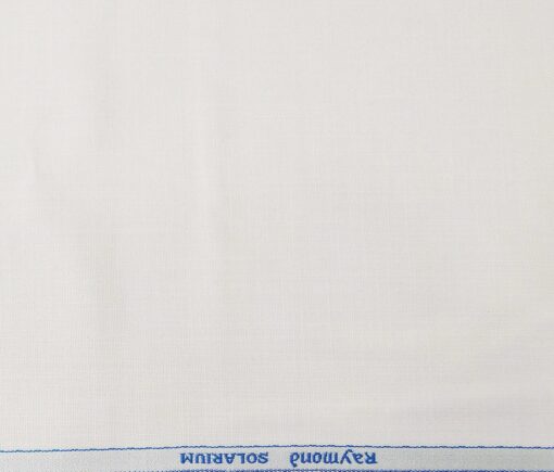 Raymond Men's Poly Viscose Unstitched Self Suiting Fabric (White)