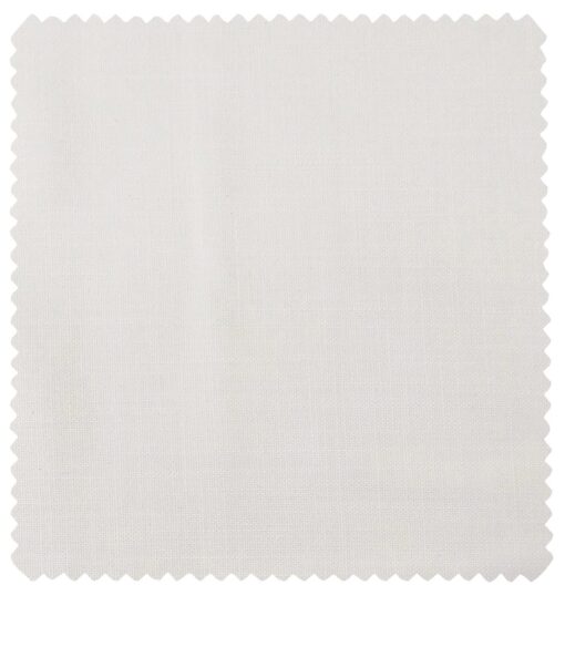 Raymond Men's Poly Viscose Unstitched Self Suiting Fabric (White)