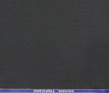 Raymond Men's Poly Viscose Unstitched Houndshooth Weave Suiting Fabric (Dark Greenish Grey)