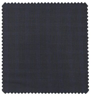 Raymond Men's Poly Viscose Unstitched Structured Cum Checks Suiting Fabric (Blue)