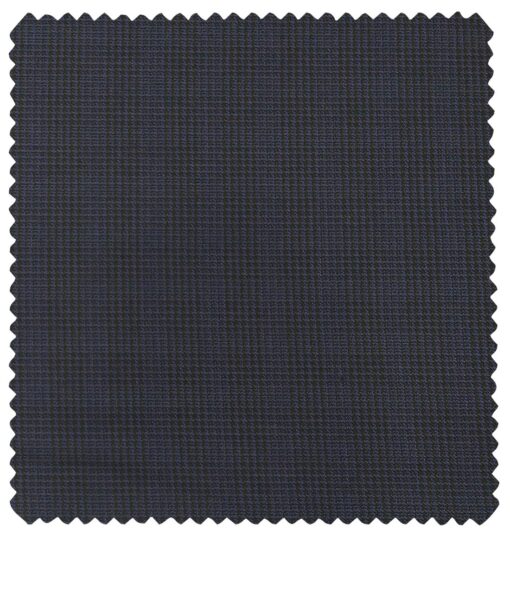 Raymond Men's Poly Viscose Unstitched Structured Cum Checks Suiting Fabric (Blue)
