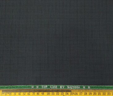 Raymond Men's Poly Viscose Unstitched Houndshooth Cum Checks Suiting Fabric (Dark Sea Green)