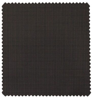 Raymond Men's Poly Viscose Unstitched Houndshooth Cum Checks Suiting Fabric (Dark Wine)