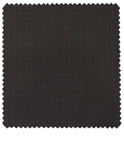 Raymond Men's Poly Viscose Unstitched Houndshooth Cum Checks Suiting Fabric (Dark Wine)
