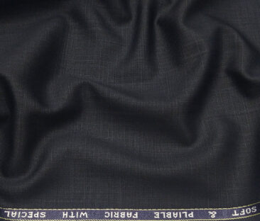 Raymond Men's Poly Viscose Unstitched Self Design Suiting Fabric (Dark Blue)