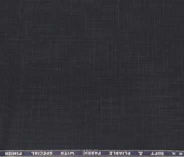Raymond Men's Poly Viscose Unstitched Self Design Suiting Fabric (Dark Blue)