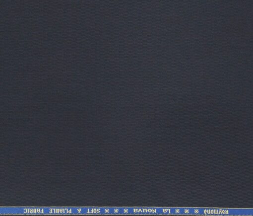 Raymond Men's Poly Viscose Unstitched Structured Shiny Suiting Fabric (Blue)