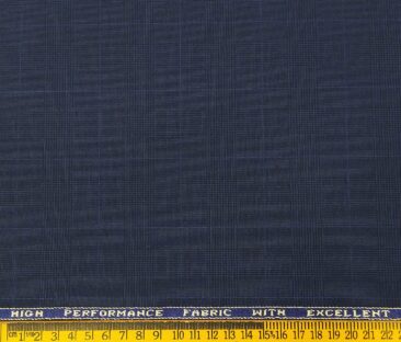 Raymond Men's Poly Viscose Unstitched Self Checks Techno Stretch Suiting Fabric (Dark Grey)