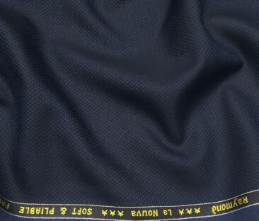Raymond Men's Poly Viscose Unstitched Structured Suiting Fabric (Blue)