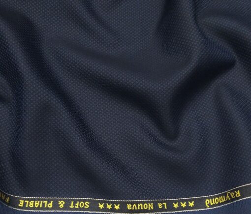 Raymond Men's Poly Viscose Unstitched Structured Suiting Fabric (Blue)