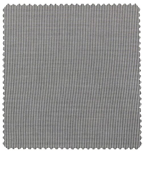 Raymond Men's Poly Viscose Unstitched Houndshooth Weave Suiting Fabric (Light Grey)