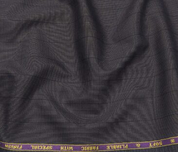 Raymond Men's Poly Viscose Unstitched Structured cum Checks Suiting Fabric (Dark Purple)