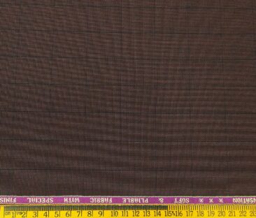 Raymond Men's Poly Viscose Unstitched Structured cum Checks Suiting Fabric (Hickory Red)