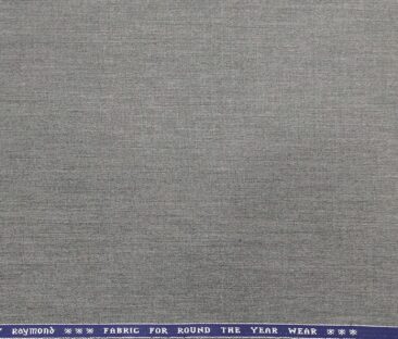 Raymond Men's Poly Wool Unstitched Self Design Suiting Fabric (Light Worsted Grey)