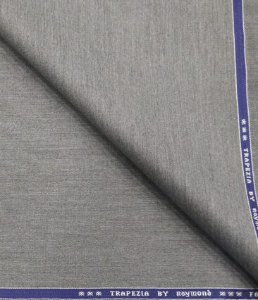Raymond Men's Poly Wool Unstitched Self Design Suiting Fabric (Light Worsted Grey)