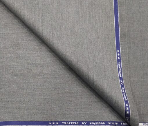 Raymond Men's Poly Wool Unstitched Self Design Suiting Fabric (Light Worsted Grey)