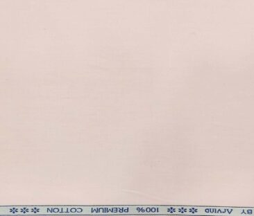 Arvind Men's Cotton Solids Satin 1.60 Meter Unstitched Shirt Fabric (Lemonade Pink)