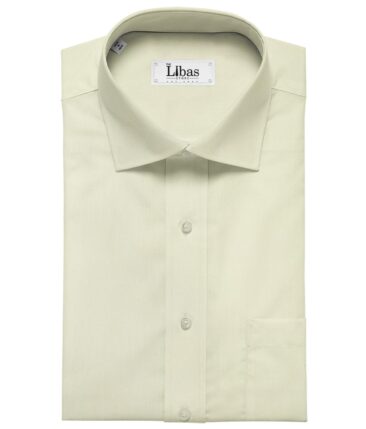 Arvind Men's Cotton Solids Satin 1.60 Meter Unstitched Shirt Fabric (Banana Yellow)