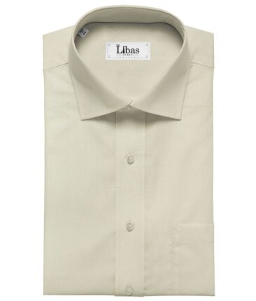 Arvind Men's Cotton Structured 1.60 Meter Unstitched Shirt Fabric (Cream)