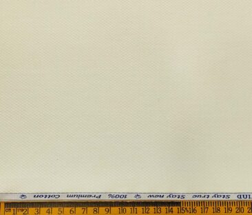Arvind Men's Cotton Structured 1.60 Meter Unstitched Shirt Fabric (Cream)
