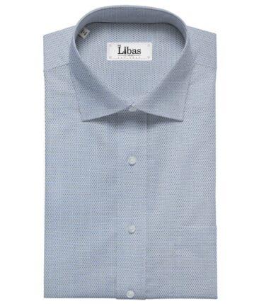 Arvind Men's Cotton Structured 1.60 Meter Unstitched Shirt Fabric (Light Blue)
