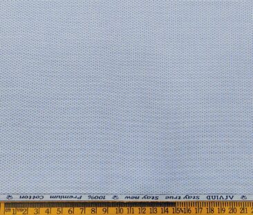 Arvind Men's Cotton Structured 1.60 Meter Unstitched Shirt Fabric (Light Blue)